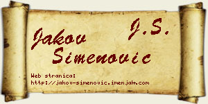 Jakov Simenović vizit kartica